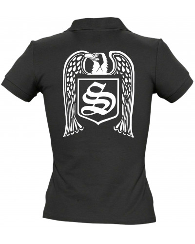 Besticktes Damen Poloshirt (Skrewdriver, Adler)