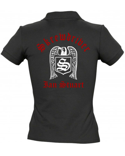 Besticktes Damen Poloshirt (Skrewdriver, Ian Stuart)