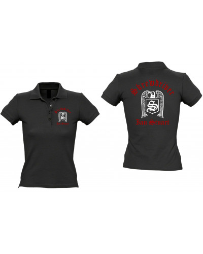 Besticktes Damen Poloshirt (Skrewdriver, Ian Stuart)