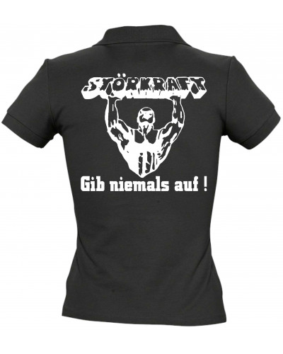 Besticktes Damen Poloshirt (Störkraft gib niemals auf)