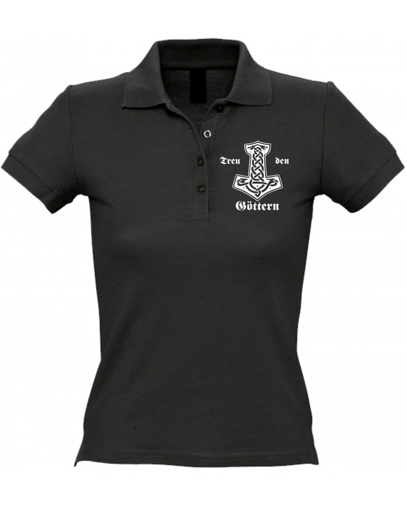 Besticktes Damen Poloshirt (Treu den Göttern)
