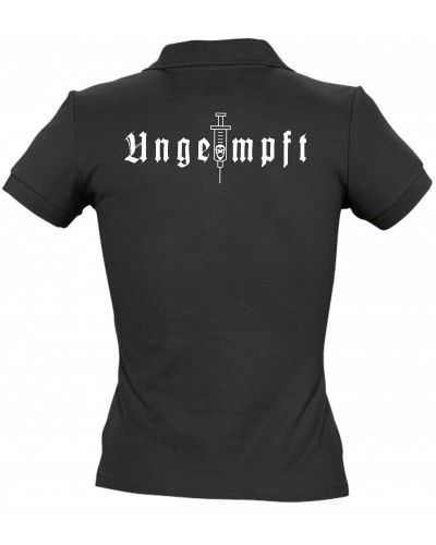 Besticktes Damen Poloshirt (Ungeimpft, Einfarbig)