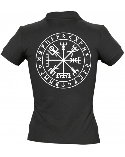 Besticktes Damen Poloshirt (Vegvisir)