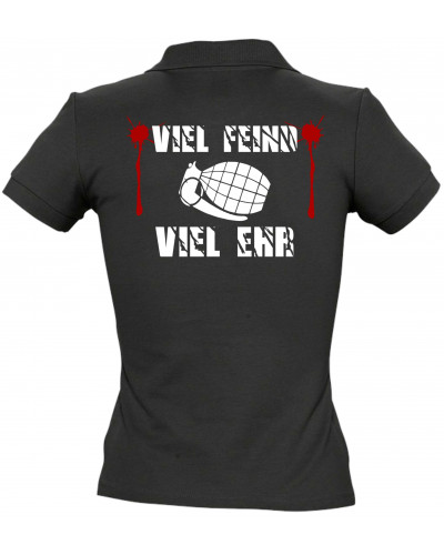 Besticktes Damen Poloshirt (Viel feind viel Ehr)
