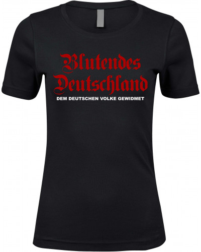 Damen Premium T-Shirt (Blutendes Deutschland)