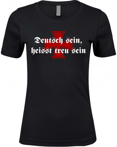 Damen Premium T-Shirt (Deutsch sein, heißt treu sein)