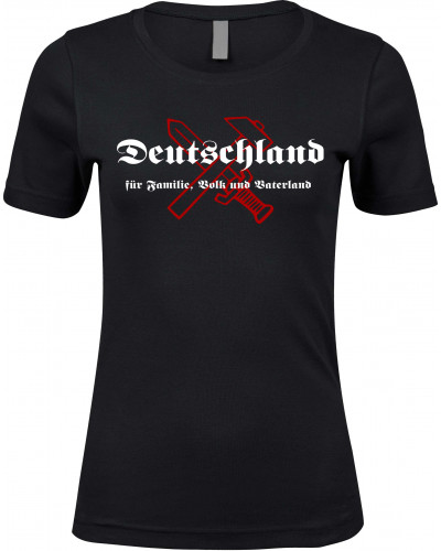 Damen Premium T-Shirt (Deutschland für Familie, Volk und Vaterland)