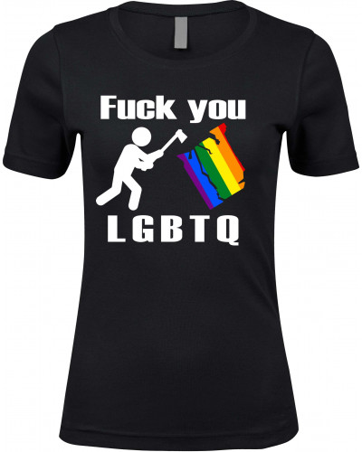 Damen Premium T-Shirt (Fuck you, LGBTQ)