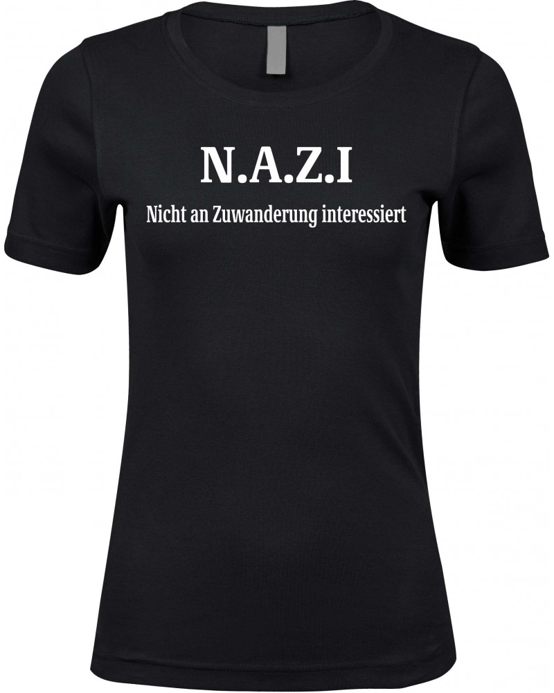 Damen Premium T-Shirt (Nazi nicht an Zuwanderung interessiert)