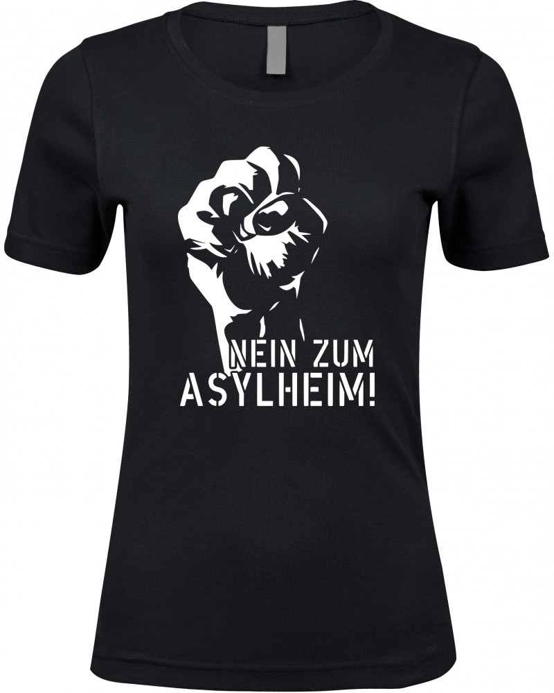 Damen Premium T-Shirt (Nein zum Asylheim)