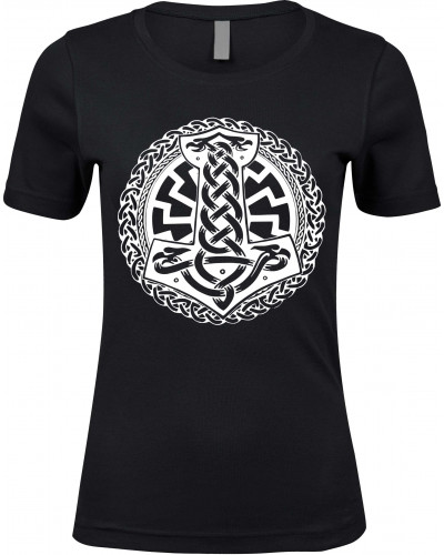 Damen Premium T-Shirt (Schwarze Sonne, Thorhammer)