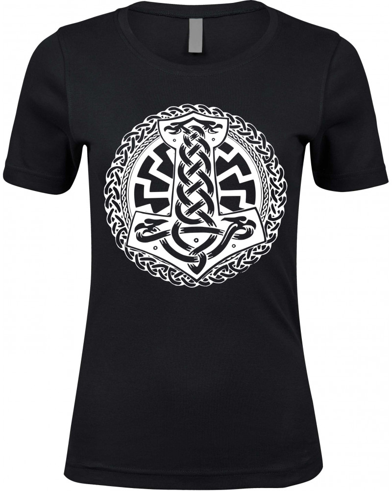 Damen Premium T-Shirt (Schwarze Sonne, Thorhammer)