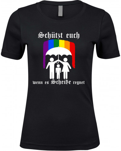 Damen Premium T-Shirt (Schützt euch wenn es Scheiße regnet)