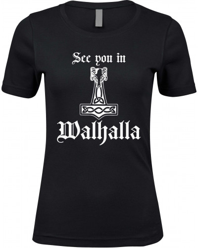 Damen Premium T-Shirt (See you in Walhalla Thorhammer)