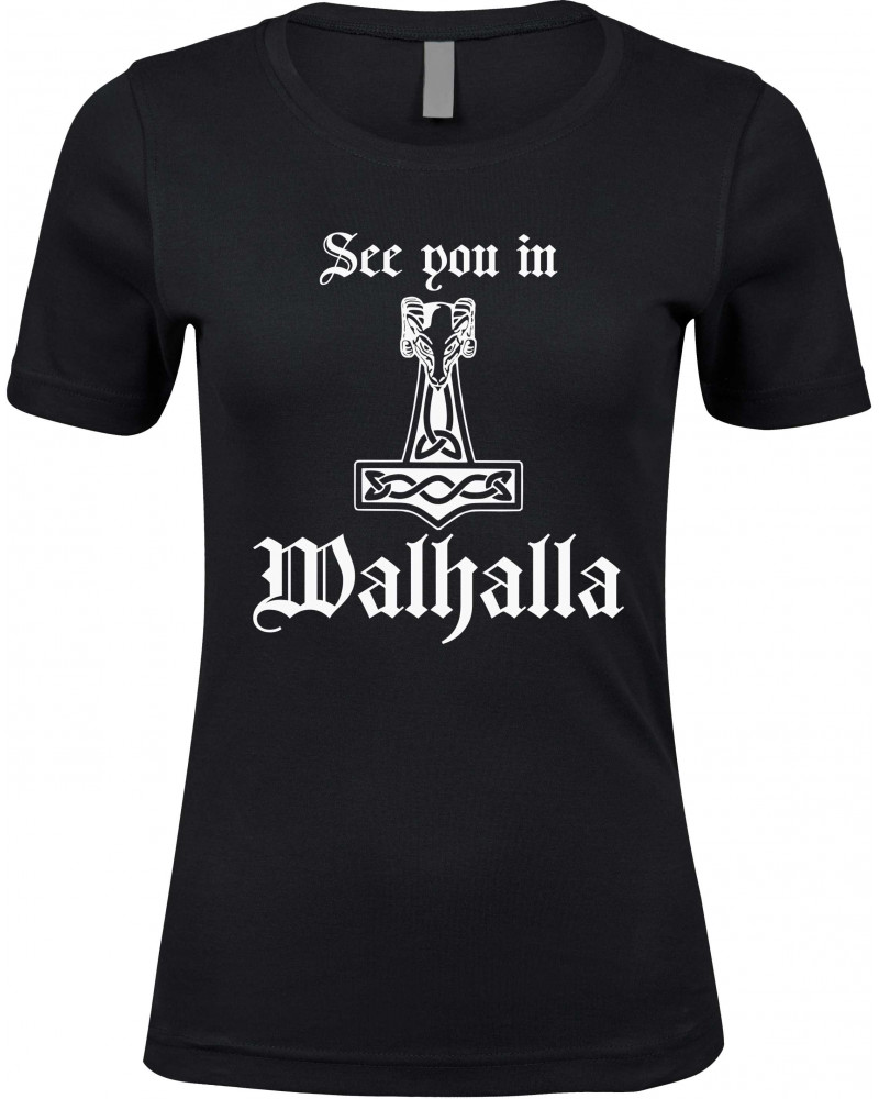 Damen Premium T-Shirt (See you in Walhalla Thorhammer)