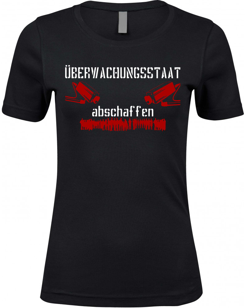 Damen Premium T-Shirt (Überwachungsstaat abschaffen)