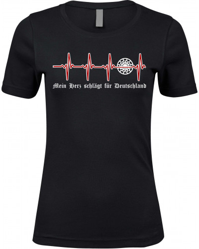 Damen Premium T-Shirt (Mein Herz schlägt für Deutschland)