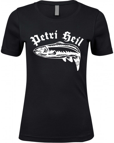 Damen Premium T-Shirt (Petri Heil)