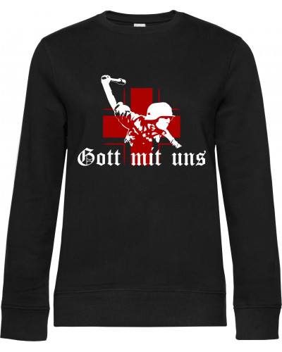 Damen Pullover (Gott mit uns, Soldat)