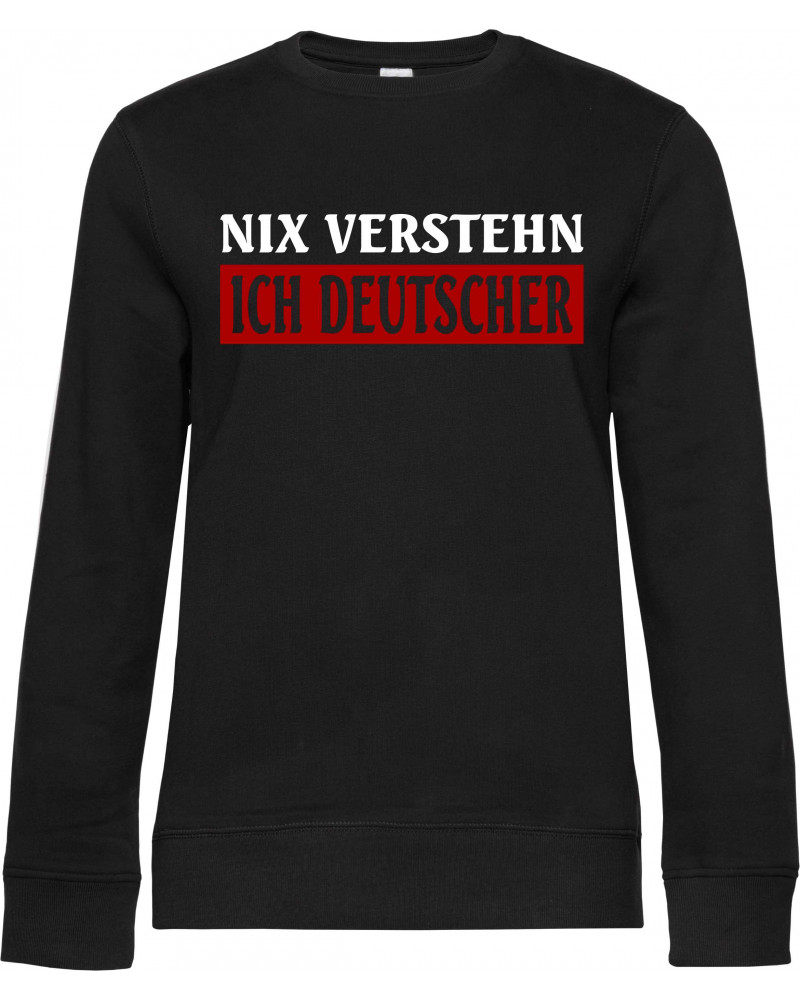 Damen Pullover (Nix verstehen, ich deutscher)