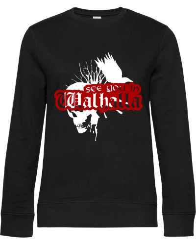 Damen Pullover (See you in Walhalla, Totenkopf)