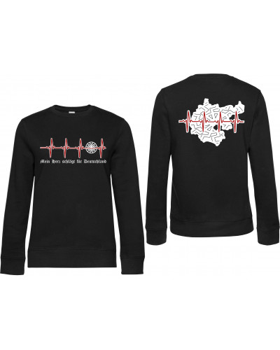 Damen Pullover (Mein Herz schlägt für Deutschland)