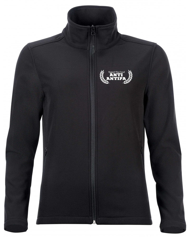Bestickte Damen Softshell Jacke "2 Lagen" (Anti-Antifa)