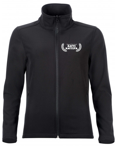 Bestickte Damen Softshell Jacke "2 Lagen" (Anti-Antifa)