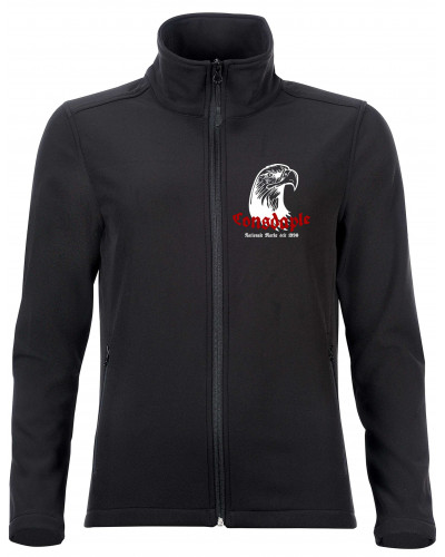 Bestickte Damen Softshell Jacke "2 Lagen" (Consdaple, Adlerkopf 1990)