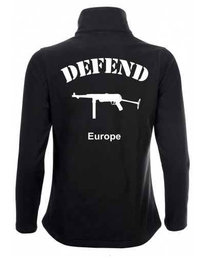 Bestickte Damen Softshell Jacke "2 Lagen" (Defend Europe)