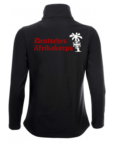 Bestickte Damen Softshell Jacke "2 Lagen" (Deutsches Afrikakorps)
