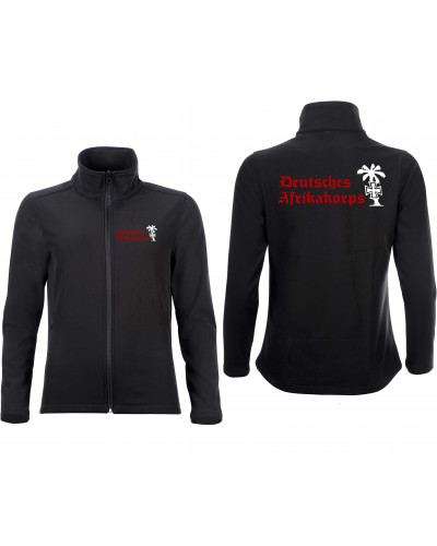 Bestickte Damen Softshell Jacke "2 Lagen" (Deutsches Afrikakorps)