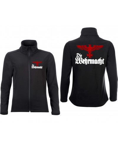Bestickte Damen Softshell Jacke "2 Lagen" (Die Wehrmacht)