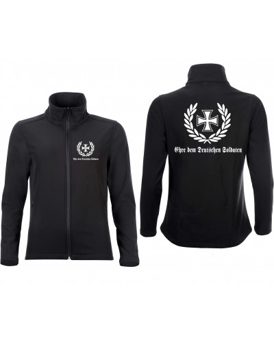 Bestickte Damen Softshell Jacke "2 Lagen" (Ehre dem Deutschen Soldaten)