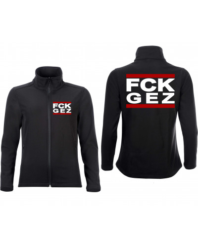 Bestickte Damen Softshell Jacke "2 Lagen" (FCK GEZ)