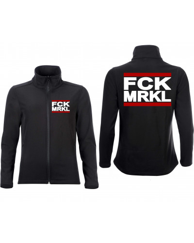 Bestickte Damen Softshell Jacke "2 Lagen" (FCK MRKL)