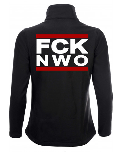 Bestickte Damen Softshell Jacke "2 Lagen" (FCK NWO)