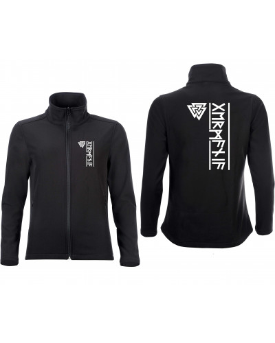 Bestickte Damen Softshell Jacke "2 Lagen" (Germania Runen)