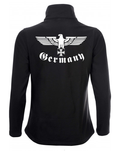 Bestickte Damen Softshell Jacke "2 Lagen" (Germany, Adler)