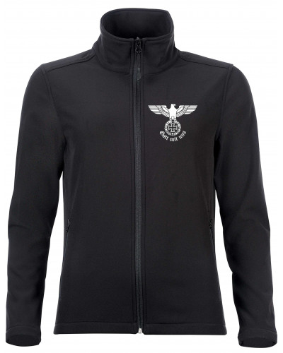 Bestickte Damen Softshell Jacke "2 Lagen" (Gott mit uns)