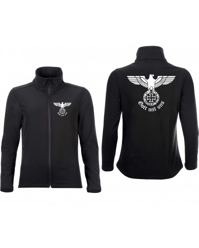 Bestickte Damen Softshell Jacke "2 Lagen" (Gott mit uns)