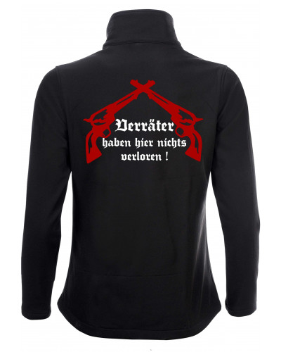 Bestickte Damen Softshell Jacke "2 Lagen" (Kameradschaft mehr als nur ein Wort)