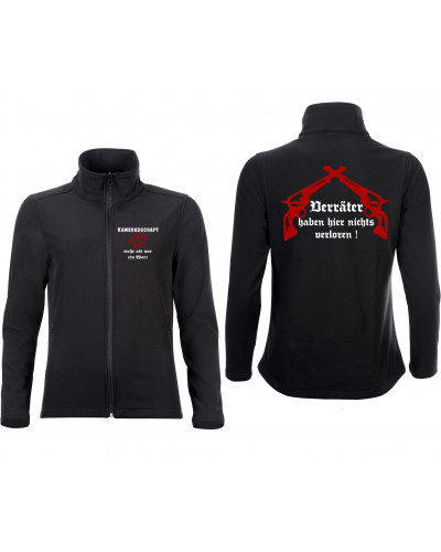 Bestickte Damen Softshell Jacke "2 Lagen" (Kameradschaft mehr als nur ein Wort)