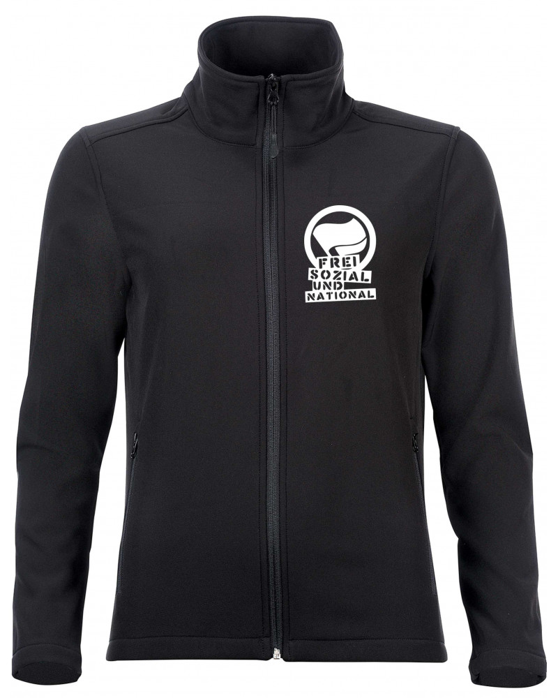 Bestickte Damen Softshell Jacke "2 Lagen" (Komm zur Revolution)