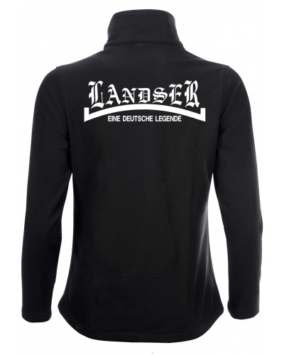 Bestickte Damen Softshell Jacke "2 Lagen" (Landser, weiß)