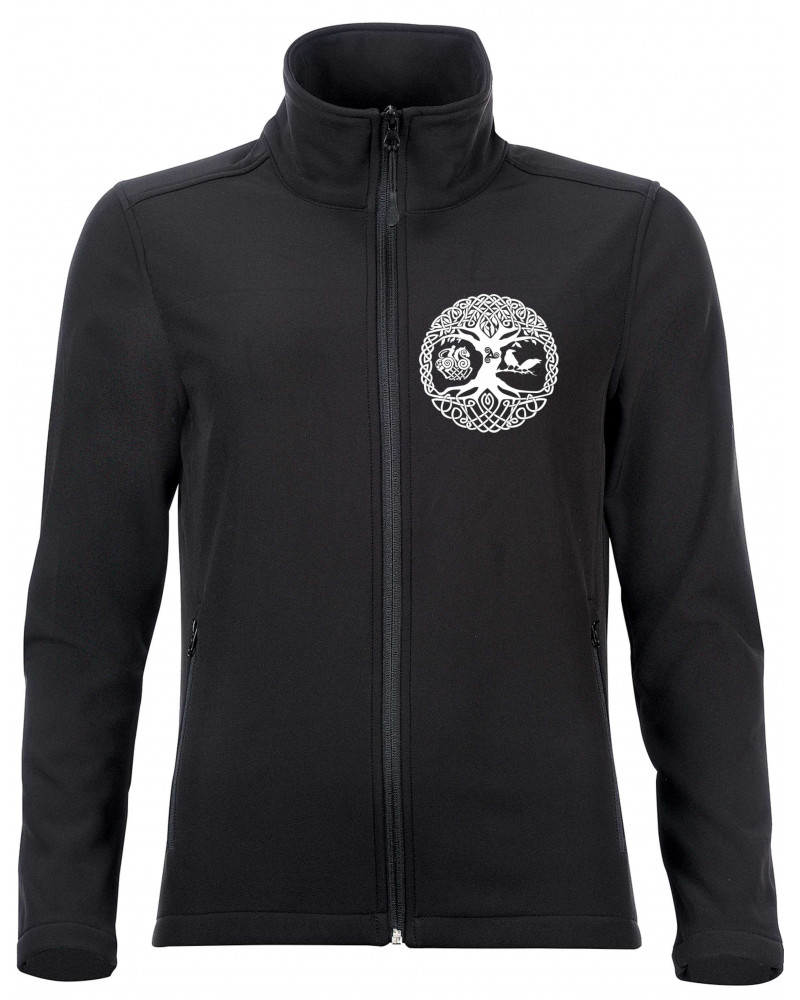 Bestickte Damen Softshell Jacke "2 Lagen" (Lebensbaum)