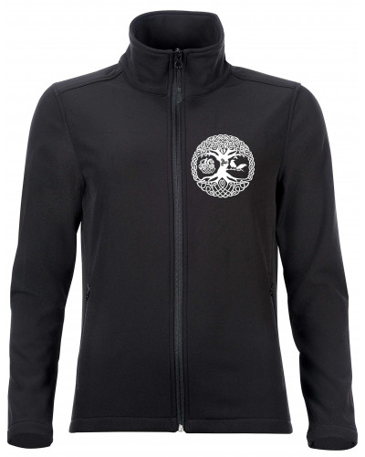 Bestickte Damen Softshell Jacke "2 Lagen" (Lebensbaum)