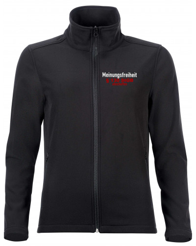 Bestickte Damen Softshell Jacke "2 Lagen" (Meinungsfreiheit)