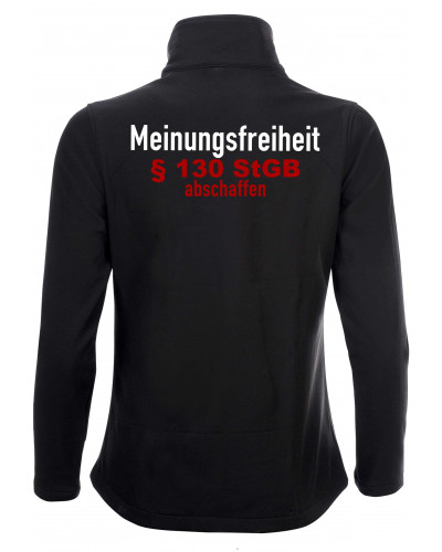 Bestickte Damen Softshell Jacke "2 Lagen" (Meinungsfreiheit)