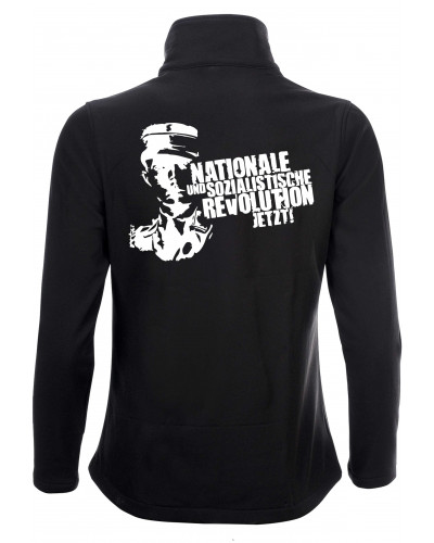 Bestickte Damen Softshell Jacke "2 Lagen" (Nationale und sozialistische Revolution jetzt)